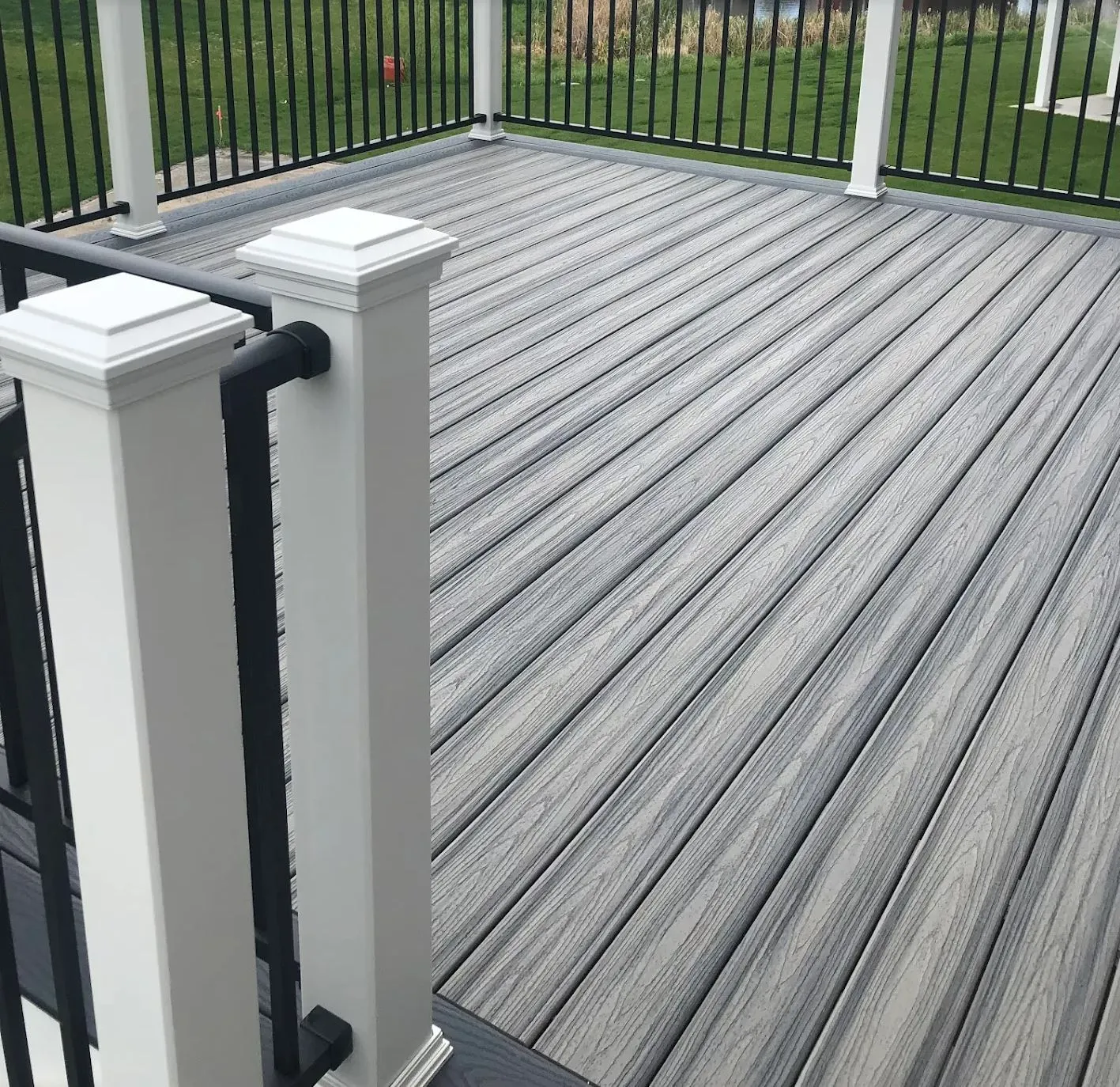 Beautiful dark grey deck