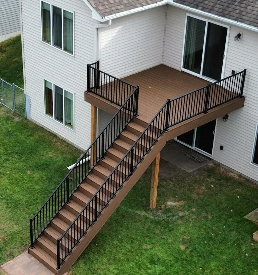 Brown stair residential deck anoka county