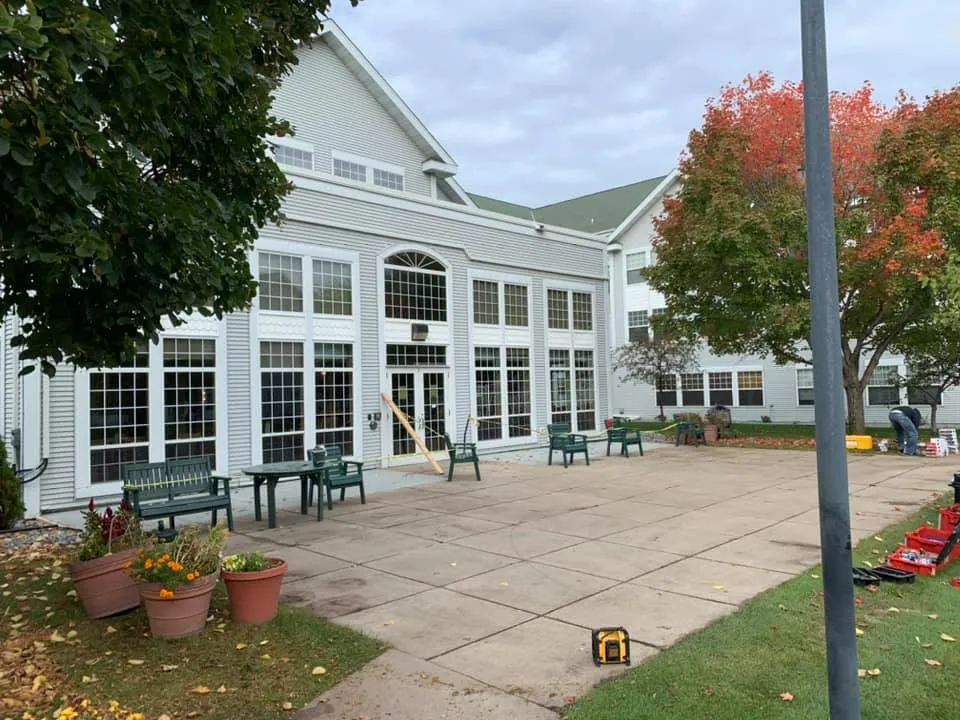 Front view of a white house