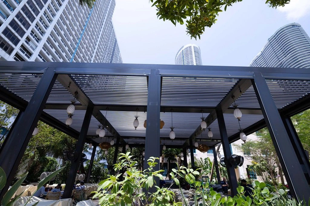Pergola dark custom detail