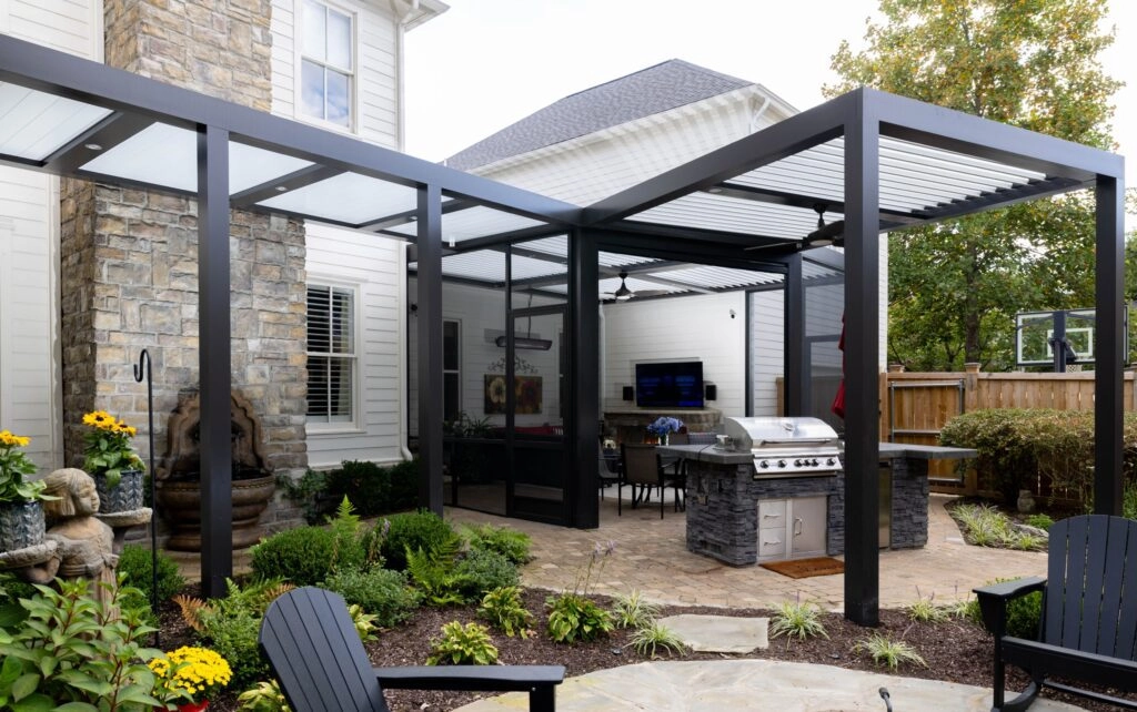 Sk stx pergola superior gutter system design