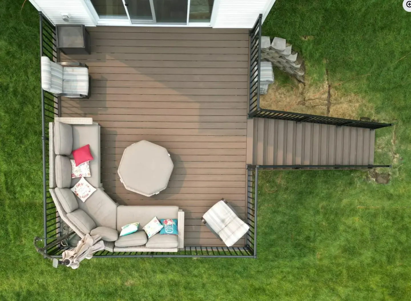 View of brown beautiful and clean deck