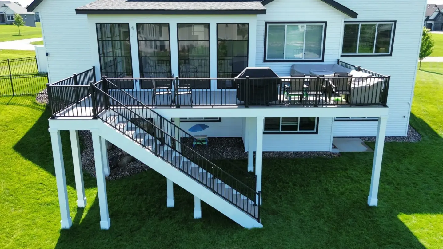 Wjc engineered deck and have a long stairs